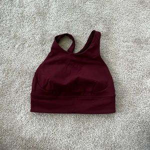 Lululemon Wunder Train Longline Bra C/D Cup Size 8 Red Merlot